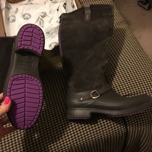 Croc equestrian boots
